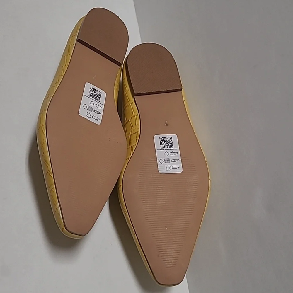 ASOS Yellow Croc-Embossed Loafers - Picture 7 of 8
